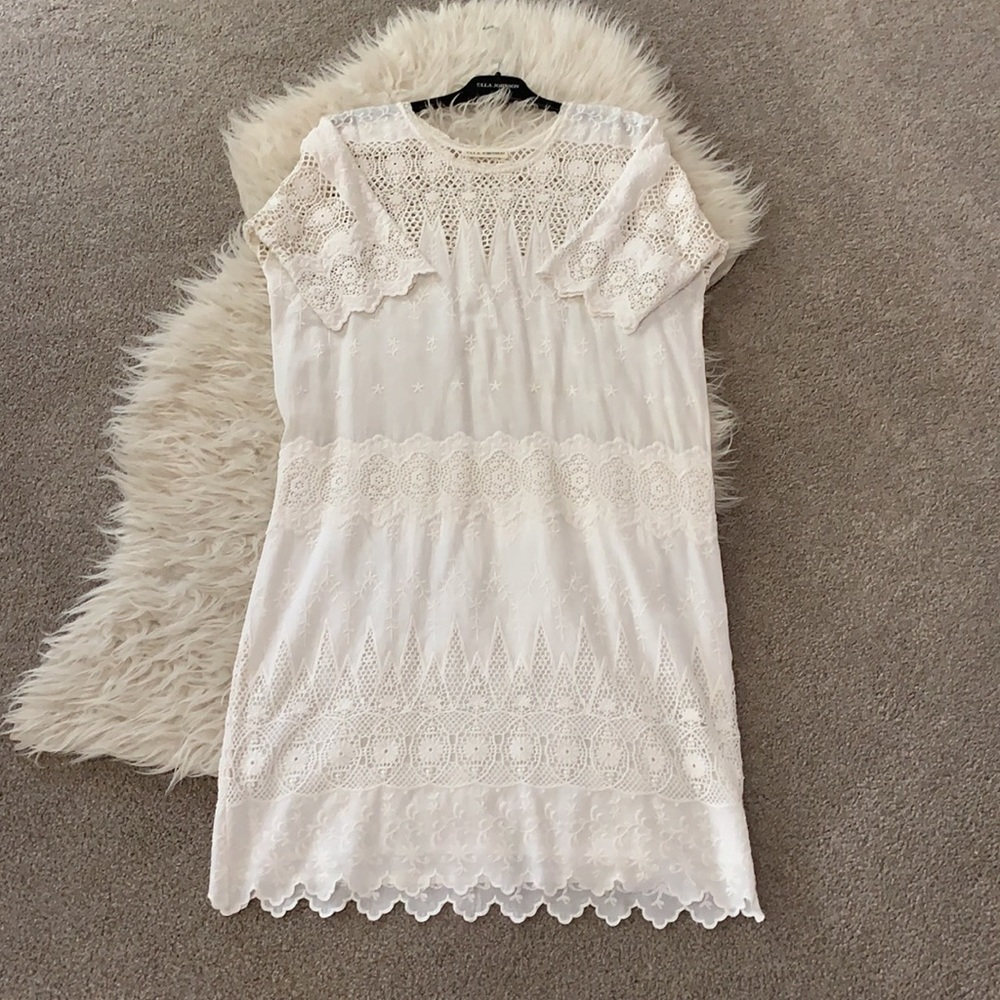 Ulla Johnson viola daisy White breezy Dress-Broderie anglaise bridal shower - Picture 10 of 10